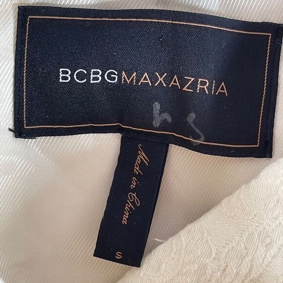 BCBG Max Azria Ivory Brocade Jacket Sz S - Picture 5 of 6